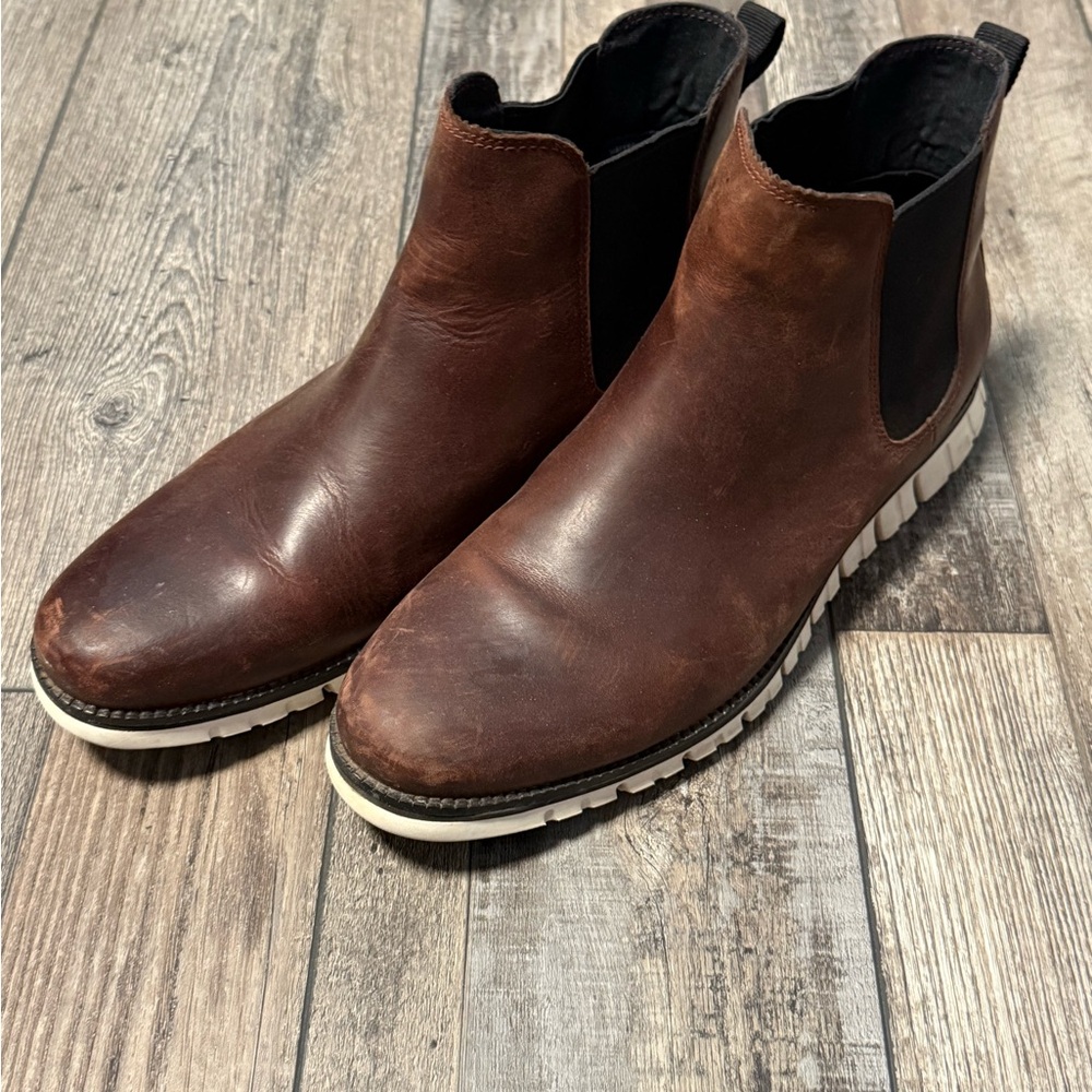 Cole Haan Brown Leather Chelsea Boots